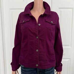 Relativity Jean Jacket Purple Large